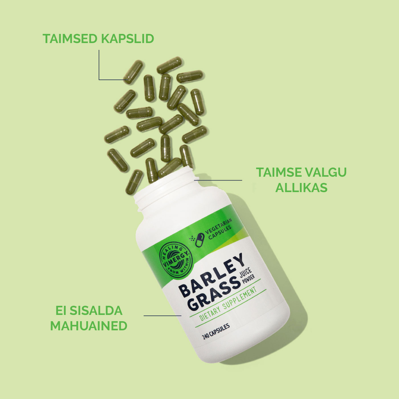 Odraorase mahlapulbri kapslid, mahe, vegan