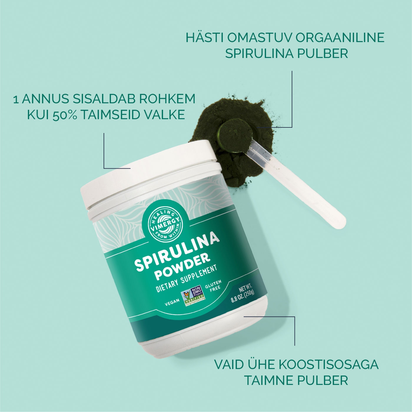 Spirulina pulber