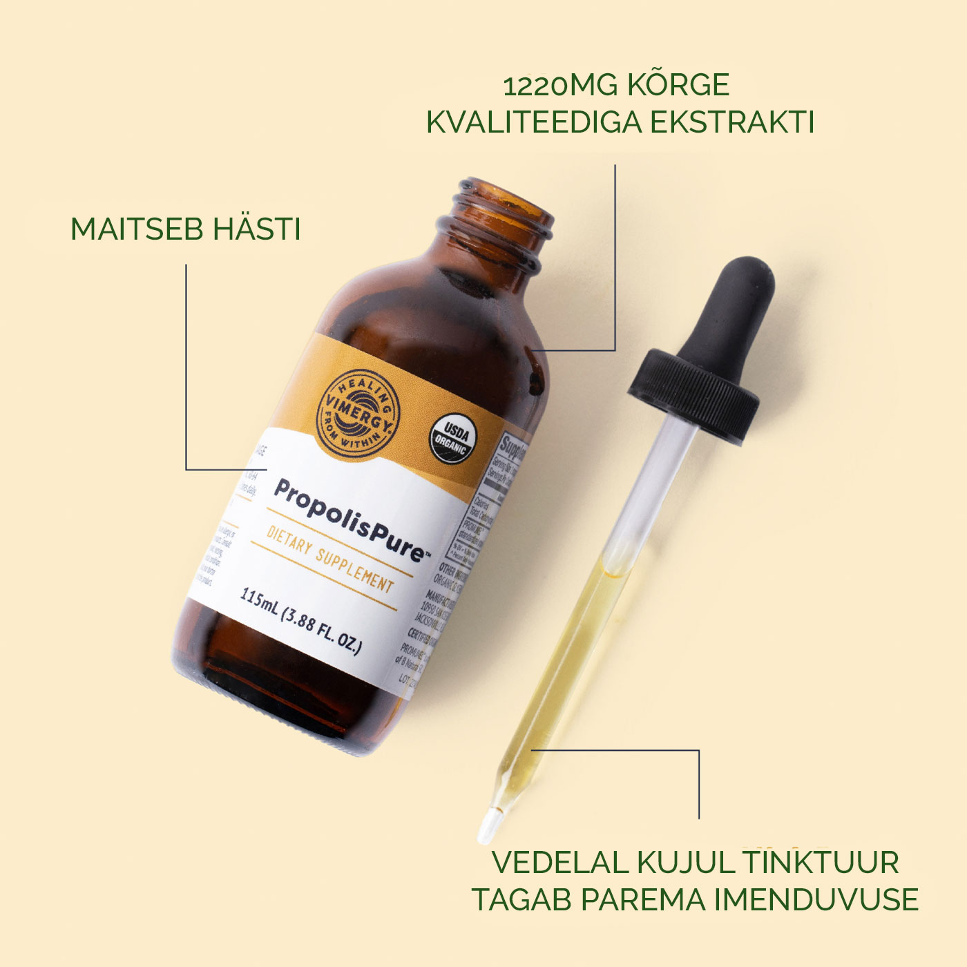 Taruvaigu ekstrakt PropolisPure Vimergy 115ml