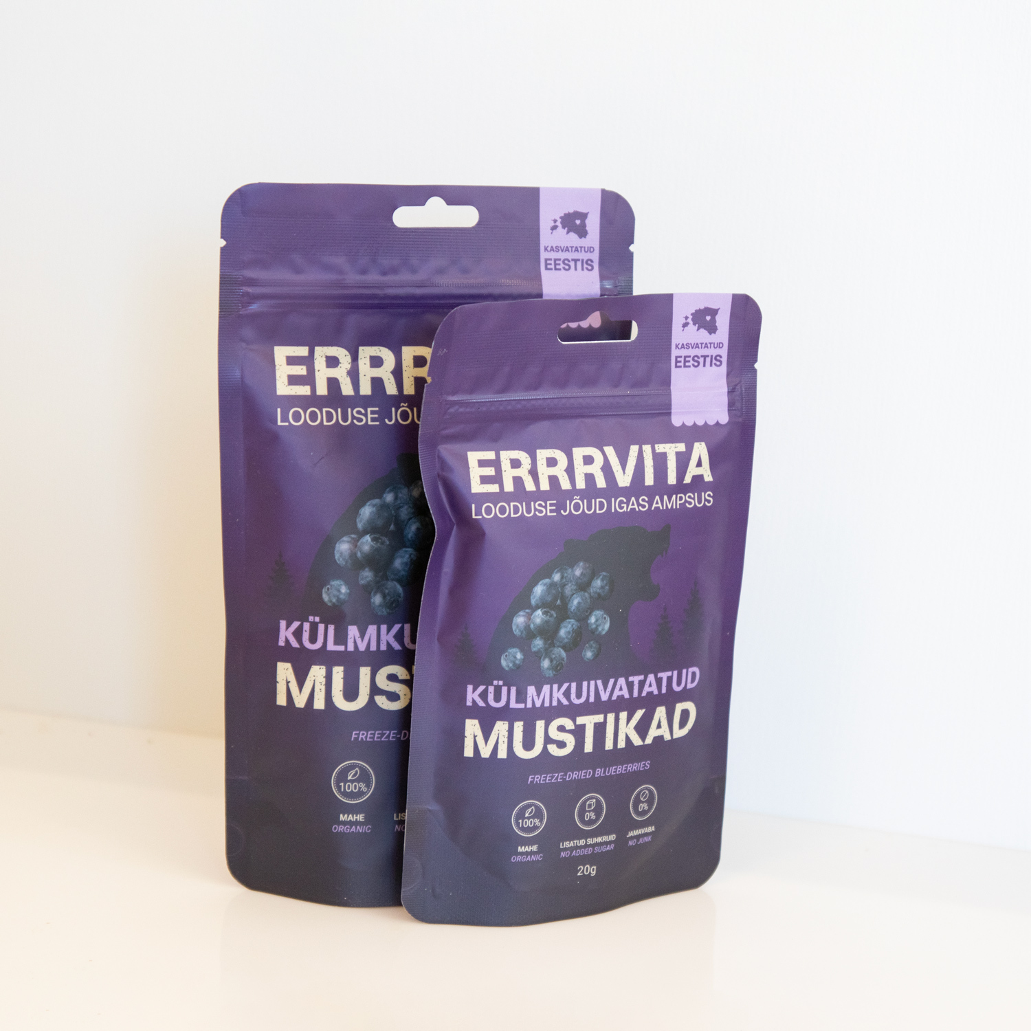 Pakastekuivatut luomumustikat | Ervitan marjatila