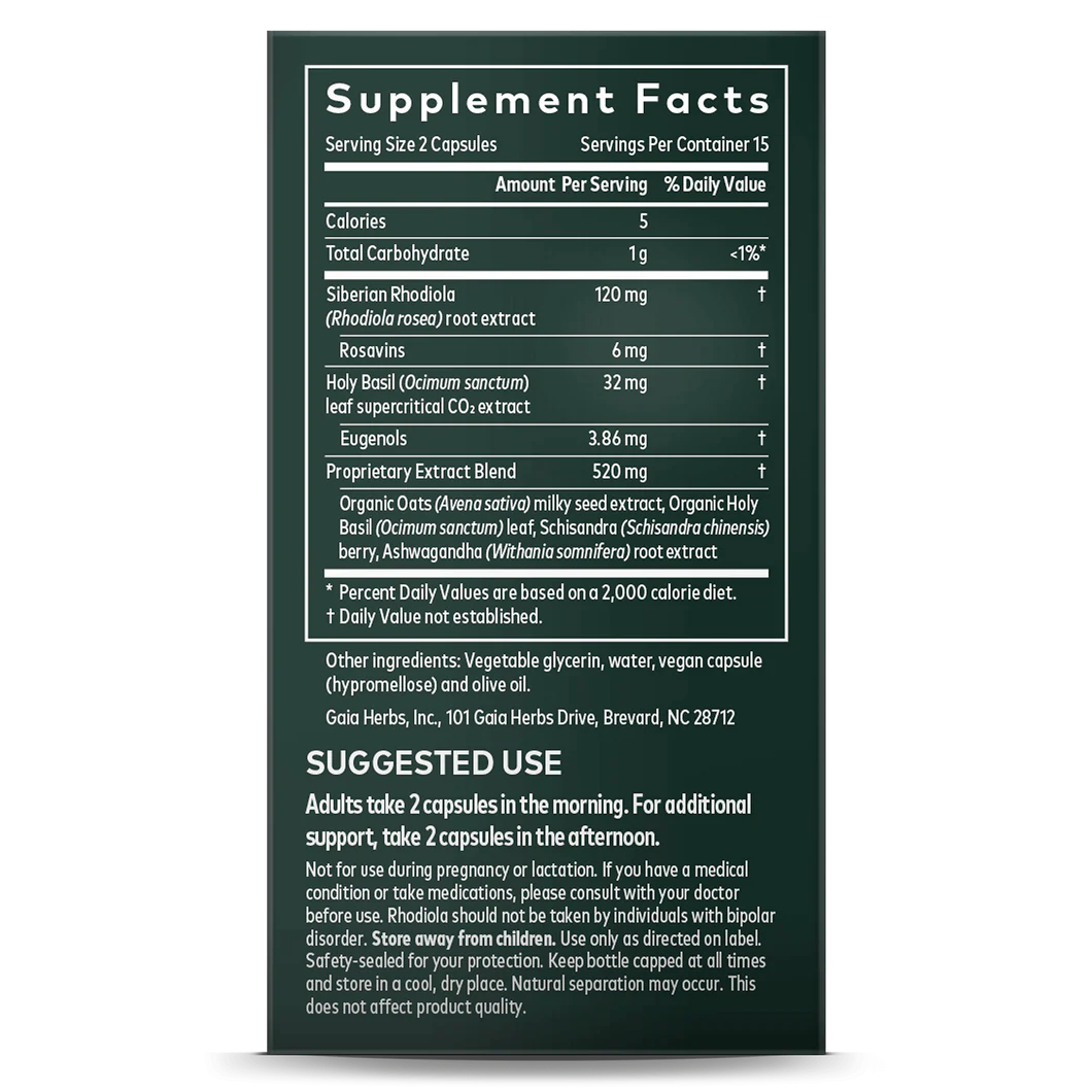 Stress Response - 30 kapselia | Gaia Herbs - Image 5