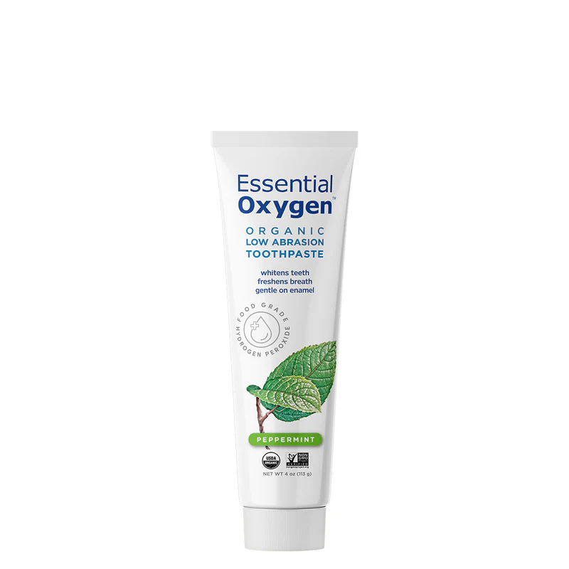 Vähän hankaava luomuhammastahna (piparminttu) 113,4 g | Essential Oxygen