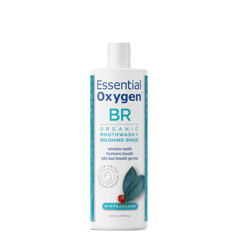 Luomu suuvesi + harjaushuuhde (wintergreen) 473ml | Essential Oxygen