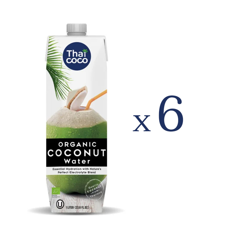Luomu Thai Coco -kookosvesi 1000 ml x 6 kpl (laatikko)
