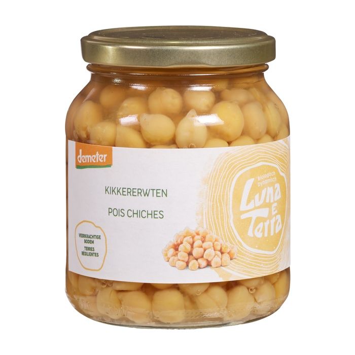 Miedot kikherneet lasipurkissa - 350 g | Luna e Terra