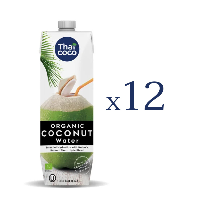 Luomu Thai Coco -kookosvesi 1000 ml x 12